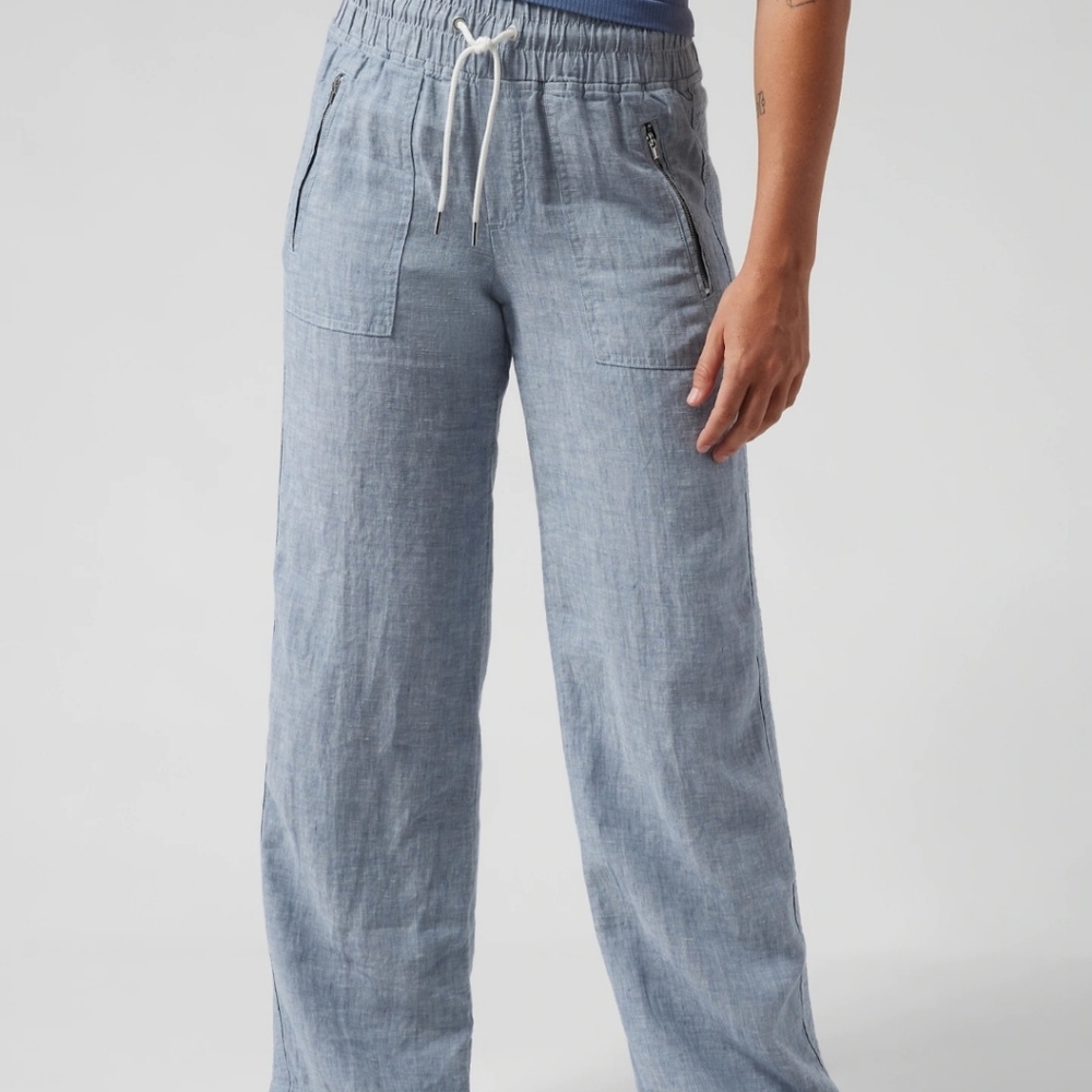 Athleta Wide Leg Linen pant